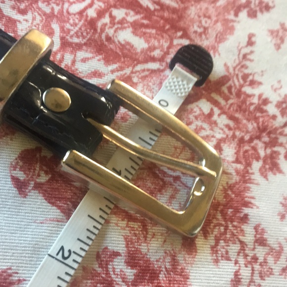 Navy silver vegan embossed belt 3/4” belt 28 - 32” - Picture 9 of 9